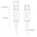 Дата кабель USB-C to USB-C 1.0m 60W white Vention (TRCWF)