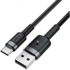 Дата кабель USB 2.0 AM to USB-C 1.2m 60W black Acefast (6974316285144)