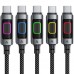 Дата кабель USB-C to USB-C 1.2m 60W black Acefast (6974316284666)