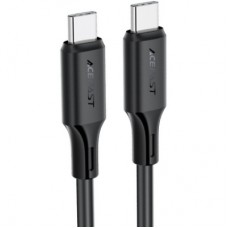Дата кабель USB-C to USB-C 1.2m 3A 60W silicone black Acefast (6974316284161)