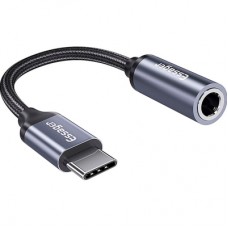 Перехідник USB-C M to 3.5mm F 0.12m gray Essager (EZJE01-0G)