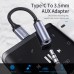 Перехідник USB-C M to 3.5mm F 0.12m gray Essager (EZJE01-0G)