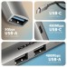 Концентратор AXAGON USB-C to 1xUSB-A 5Gbps + 2xUSB-A 480Mbps + 1xUSB-C 480Mbps 0.12m aluminum (HUE-STC)