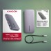 Концентратор AXAGON USB-C 12-in-1 HDMI + DisplayPort + RJ45 1000Mbps + PD100W aluminum gray (HMC-12GM2)