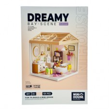 Конструктор Mini House румбокс серии Интерьер – Ванная комната (свет) (8009)
