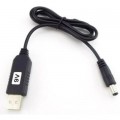 Кабель живлення USB to DC 5.5x2.1mm 9V 1.0m black Power Boost (1070990)