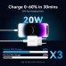 Зарядний пристрій Vention 1xUSB-C PD20W + cable USB-C to Lightning white (G17W0-EU)