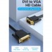Кабель мультимедійний DVI M to VGA M 3.0m 24+5pin black Vention (EACBI)