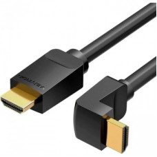 Кабель мультимедійний HDMI M to HDMI M 1.0m V2.0 4K60Hz 90° corner PVC black Vention (AARBF)