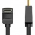 Кабель мультимедійний HDMI M to HDMI M 1.0m V2.0 4K60Hz 90° corner PVC black Vention (AARBF)