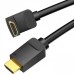 Кабель мультимедійний HDMI M to HDMI M 1.0m V2.0 4K60Hz 90° corner PVC black Vention (AARBF)