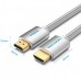 Кабель мультимедійний HDMI M to HDMI M 1.0m V2.0 4K60Hz braided aluminum alloy gray Vention (AABIF)
