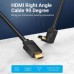 Кабель мультимедійний HDMI M to HDMI M 1.5m V2.0 4K60Hz 90° corner PVC black Vention (AARBG)