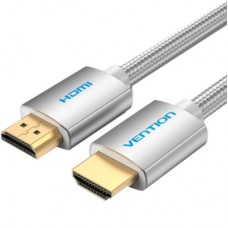Кабель мультимедійний HDMI M to HDMI M 5.0m V2.1 4K60Hz braided aluminum alloy gray Vention (AABIJ)