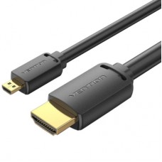 Кабель мультимедійний HDMI M to HDMI micro M 2.0m V2.0 4K60Hz 18Gbps black Vention (AGIBH)