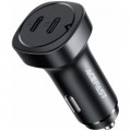 Зарядний пристрій Acefast 2xUSB-C 72W car adapter metal (6974316280361)