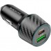 Зарядний пристрій BOROFONE 1xUSB-C PD30W + 1xUSB QC3.0 48W car adapter black (6941991101175)