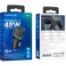 Зарядний пристрій BOROFONE 1xUSB-C PD30W + 1xUSB QC3.0 48W car adapter black (6941991101175)