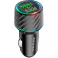 Зарядний пристрій BOROFONE 2xUSB QC3.0 36W car adapter black (6941991101205)