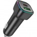 Зарядний пристрій BOROFONE 1xUSB-C PD30W + 1xUSB QC3.0 car adapter black (6941991110818)