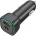 Зарядний пристрій BOROFONE 1xUSB-C PD30W + 1xUSB QC3.0 car adapter black (6941991110818)
