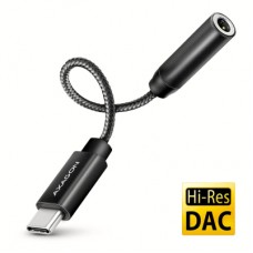 Перехідник USB-C M to 3.5mm F DAC black AXAGON (ADA-HC)