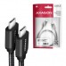 Дата кабель USB-C to USB-C 3.0m v3.2 Gen 1 PD 60W 3A black AXAGON (BUCM3-CM30AB)