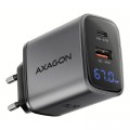 Зарядний пристрій AXAGON 1xUSB-C PD67W + 1xUSB QC4+ PPS display gray (ACU-PQ67D)