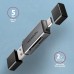 Зчитувач флеш-карт AXAGON USB-C + USB-A to SD/microSD 5Gbps gray (CRE-DAC)