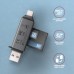 Зчитувач флеш-карт AXAGON USB-C + USB-A to SD/microSD 5Gbps gray (CRE-DAC)