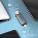 Зчитувач флеш-карт AXAGON USB-C + USB-A to SD/microSD 5Gbps gray (CRE-DAC)
