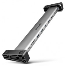 Концентратор AXAGON USB-C 9-in-1 4xUSB 3.2 + 2xUSB-C + HDMI + SD/TF + RJ45 1000Mbps + PD 100W black/gray (HMC-10HLS)