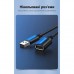 Дата кабель USB 2.0 AM/AF 5.0m PVC black Vention (CBIBJ)