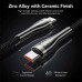 Дата кабель USB-C to USB-C 1.2m 5A nylon braided black Vention (CTYBAV)