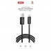 Дата кабель USB 2.0 AM to USB-C 1.0m 3A black XO (XO-CB-300UC-BK)
