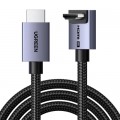 Кабель мультимедійний HDMI M to HDMI M 3.0m 8K60Hz 48Gbps braided black Ugreen (85242)