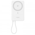 Батарея універсальна Ugreen 10000mAh 30W 1xUSB-C + 15W Magnetic Wireless + cable USB-C white (75983B)