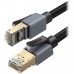 Патч-корд 2m F/FTP cat 8 RJ-45 black 40Gbps 2000MHz Ugreen (85370)