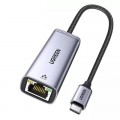 Перехідник USB-C to RJ45 Ethernet 1000Mbps gray Ugreen (40322)