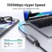 Перехідник USB-C to RJ45 Ethernet 1000Mbps gray Ugreen (40322)