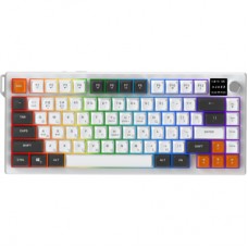 Клавиатура Ajazz AF82 Wireless/Bluetooth/USB UA Gray/White/Orange (AF82-GWO)