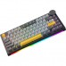 Клавиатура Ajazz AK820 V2 Coconut Flake Switch Wireless/Bluetooth/USB UA Black/Gray/Yellow (AK820-V2-CF-BGY)
