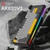 Клавиатура Ajazz AK820 V2 Coconut Flake Switch Wireless/Bluetooth/USB UA Black/Gray/Yellow (AK820-V2-CF-BGY)