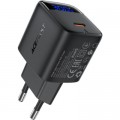 Зарядний пристрій Acefast USB-C 30W GaN with digital display black (6974316284444)