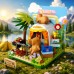 Конструктор JAKI Capybara Picnic 253-Piece (GK003)