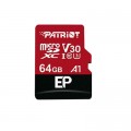 Карта пам'яті Patriot 64GB microSD class 10 UHS-I U3 V30 A1 (PEF64GEP31MCX)