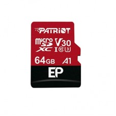 Карта памяти Patriot 64GB microSD class 10 UHS-I U3 V30 A1 (PEF64GEP31MCX)