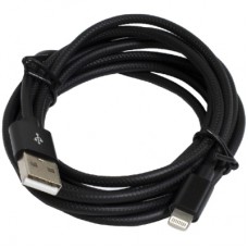 Дата кабель USB 2.0 AM to Lightning 2.0m 2.4A black Patron (CAB-PN-LIGHT-2M-B)