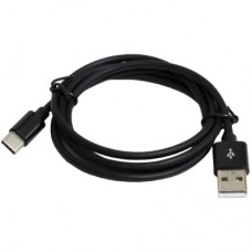 Дата кабель USB 2.0 AM to USB-C 1.0m 2.4A black Patron (CAB-PN-USB-TYPEC-1-B)