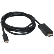 Кабель мультимедийный USB-C to HDMI M 1.8m black Patron (CAB-PN-TYPC-HDMI-1.8)